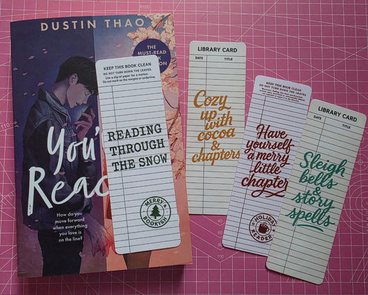 Holiday Library Card Bookmark – Glossy Finish