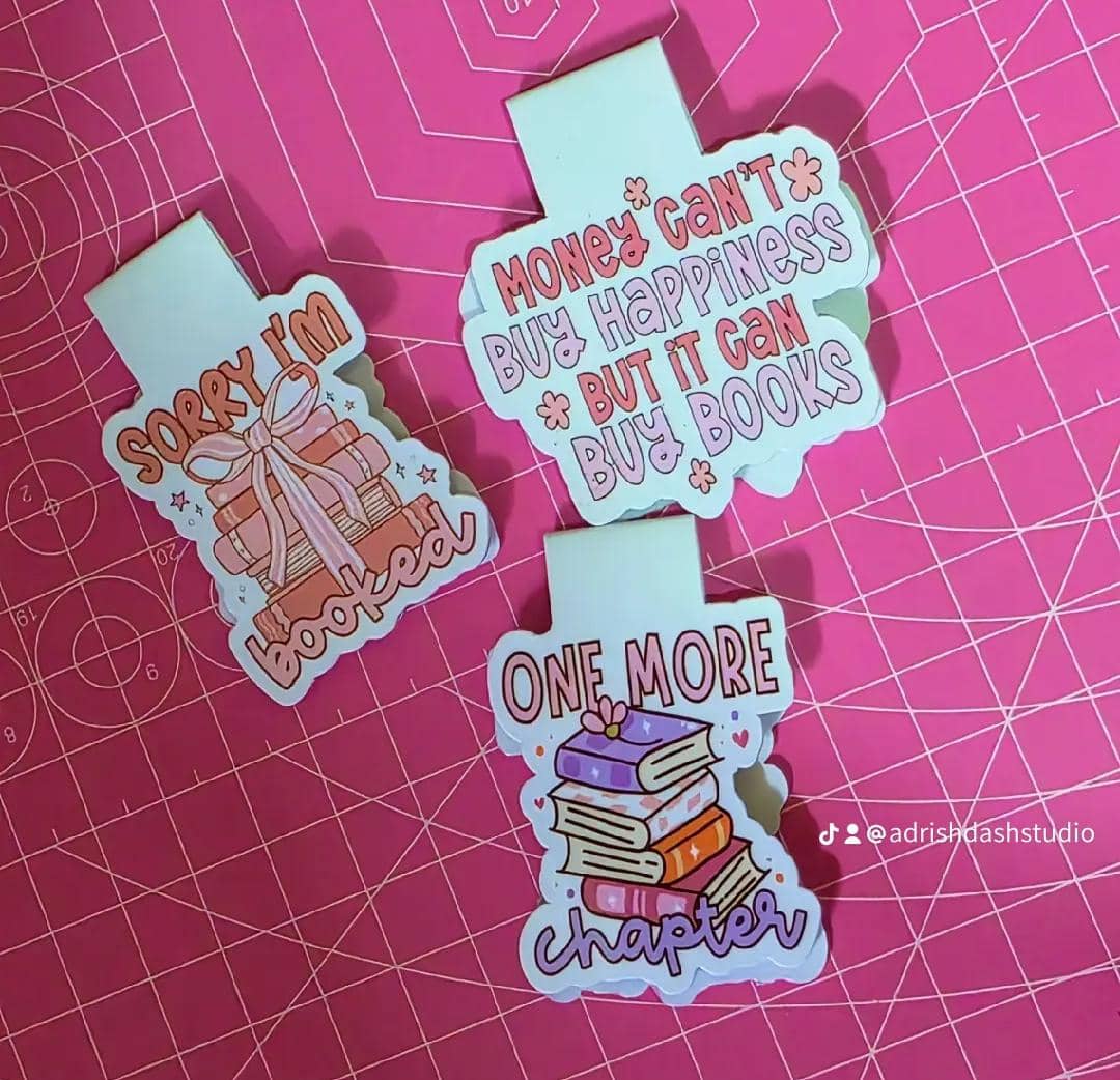 Cute Bookish Magnetic Bookmarks | Aesthetic Gifts for Book Lovers
