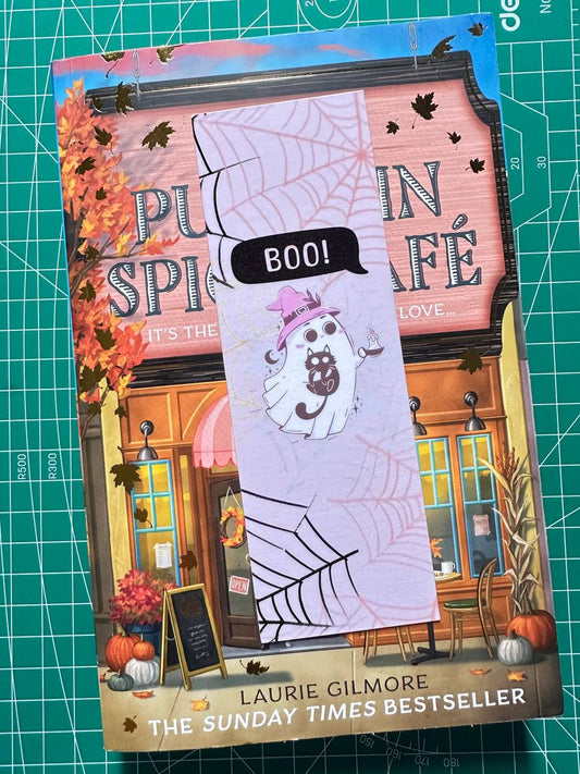 Cute Boo Kawaii Halloween Bookmarks | Cute Ghost & Cozy Reading | Aesthetic Stationery