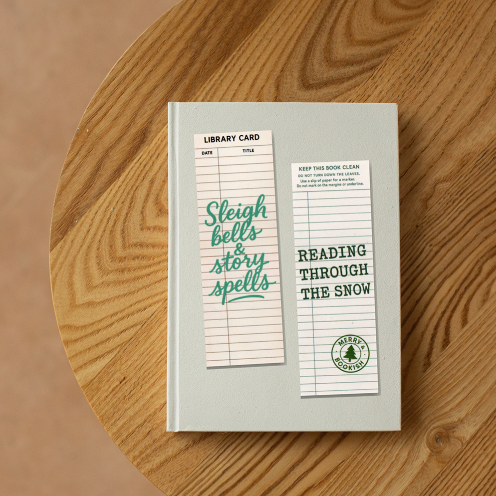 Holiday Library Card Bookmark – Glossy Finish
