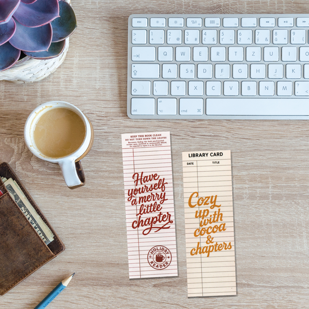 Holiday Library Card Bookmark – Glossy Finish